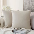 Miniatyrbillede 1 af 5: 2 pudebetræk i fløjl, dekorative pudebetræk til sofa, super bløde og behagelige, til dekoration af hjemmet, stue, soveværelse, til sofa 40X40CM Beige