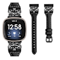 Pikkukuva 2 / 5: Tyyppi C Musta Solki Ranneke Fitbit Versa 3/4/Sense/Sense 2 Perhosliittimellä Älykellolle Style B