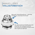 Miniatyrbillede 5 af 5: Fuldt Automatisk Luftudlader Auto Afbryder Selvudluftende Radiatorventil 1/2 tomme til Varmesystemer Silver