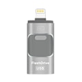 Miniatyrbild 1 av 5: Flashminne, 3 i 1 USB 3.0 Minne, Foto Minne Extern Lagring USB-minne För Iphone Ipad Android Dator 64gb-guld Silver-grey 64GB
