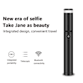 Pikkukuva 3 / 5: Selfie-keppi ja jalusta, vedettävä selfie-keppi irrotettavalla Bluetooth-kaukosulkimella ja täyttövalolla - puhdas musta
