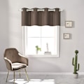 Miniatyrbild 1 av 5: Kaffe brun mörkläggningsgardin för fönsterbehandlingar 45,72 cm längd Solid Insulated Grommets Top för sovrum 1 panel 132,88 x 45,72 cm 2 stycken