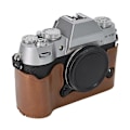 Miniatyrbild 3 av 5: Typ C För Fujifilm X-T50 PU Läder Halvfodral Grepp Digitalkamera Väska Skydd med Öppning Botten Style C