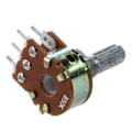 Miniatyrbillede 4 af 5: 5 stk. B50K 50K ohm 6 ben Split Aksel Lineær Dobbelt Konisk Potentiometre