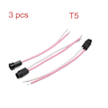 Miniatyrbillede 1 af 4: 2/3/5/8/10 stk. T5 LED Sokkel Lampe Instrumentbræt Indikator Lys Sokkel 2 Lednings Pære Ledningsnet Ledningsstik Udskiftning til Bil Red 3Pcs