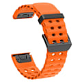 Miniatyrbillede 1 af 5: 26 mm silikonerem til Garmin Fenix 8 51 mm/Enduro 3/Instinct 2X urrem med flere huller Style D