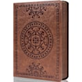 Miniatyrbillede 1 af 5: Læder Vintage Journal til Mænd Blød Omslag 256 Linjerede Sider Notebook 180 Lay Flat til Skrivning Rejsedagbog, 5,7'' x 8,3'', Brun