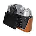 Miniatyrbild 4 av 5: Typ C För Fujifilm X-T50 PU Läder Halvfodral Grepp Digitalkamera Väska Skydd med Öppning Botten Style B