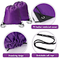 Miniatyrbillede 3 af 5: 2 stk. Lilla snørebåndsrygsække Sports Cinch Sack String Bags Drawstring Gym Bag Draw String Backpack Bulk Swimming String Bags