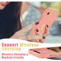 Miniatyrbild 5 av 5: Kompatibel med iPhone Xr Skal 6,1 tum för kvinnor flickor, söt lyx kärlek hjärta [mjukt anti-scratch full kamera lins skyddande-rosa