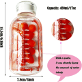 Miniatyrbild 4 av 5: 480 ml söt vattenflaska med mjölkjuice med skala 2 lock små prästkragar matt bärbar transparent vattenkopp glasflaskor (transparent 6 blommor)