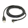 Miniatyrbild 1 av 5: Mini USB B-typ 5-polig Han 90 Grader Vinkel till USB 2.0 Han Datakabel med EMI Ferritkärna 5