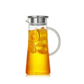 Miniatyrbilde 3 av 5: 1,5 liters glasskaraffel med lokk, istekanne, vannkanne, varmt kaldt vann, iste, vin, kaffe, melk og juice drikkekaraffel, vannkaraffel