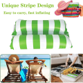 Miniatyrbilde 5 av 5: Svømmehengekøye-1 stk stripe-rose red (send pumpe) 1 stk stripe-grønn (send pumpe)
