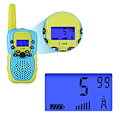 Miniatyrbillede 5 af 5: 2-pak walkie-talkies til børn i alderen 3-12 år, 22 kanaler, 2 radiolegetøj, LCD-lommelygte med baggrundsbelysning.