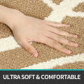 Miniatyrbilde 5 av 5: Sklisikker mikrofiber badematte 50 x 80 cm, absorberende og fluffy baderomsmatte, maskinvaskbar gulvmatte for bad - Brun
