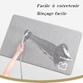 Miniatyrbillede 3 af 5: Superabsorberende skridsikker bademåtte Diatomit mikrofiber bademåtte bademåtte brusebadsmåtte blød hurtig tørring (grå, 50 * 80)