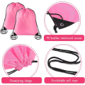 Miniatyrbillede 2 af 5: 2 stk. lyserøde snoretrækssække Sports Cinch Sack String Bags Snoretrækssæk Gym Bag Draw String Rygsæk Bulk Swimming String Bags
