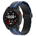 Pikkukuva 3 / 5: Tyyppi H Garmin Fenix 7/Forerunner 965/955/945/935 kellon ranneke musta solki 22mm Camouflage Style F