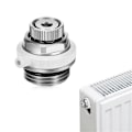 Miniatyrbillede 2 af 5: Fuldt Automatisk Luftudlader Auto Afbryder Selvudluftende Radiatorventil 1/2 tomme til Varmesystemer Silver