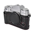 Miniatyrbild 2 av 5: Typ C För Fujifilm X-T50 PU Läder Halvfodral Grepp Digitalkamera Väska Skydd med Öppning Botten Style D