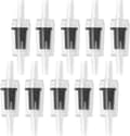 10 stycken backventil akvarieluftpump backventiler, transparent plast envägs backventil för akvarium-svart (4mm)