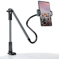 Miniatyrbillede 1 af 5: Gooseneck Mobiltelefonholder til Seng, Mobiltelefonholder - Lazy Fleksibel Justerbar
