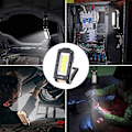 Miniatyrbillede 5 af 5: Genopladelig arbejdslampe, bærbar LED campinglampe, 180° justerbar byggeplads arbejdslampe, USB-interface