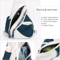 Miniatyrbild 3 av 5: Nylon Sling Bag - Liten Crossbody Ryggsäck Axelväska Casual Dagryggsäck Flerfunktionell Ryggsäck för Män Kvinnor