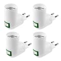Pieces E27 Socket with Switch AC 220V Construction Socket Electrical Socket for E27 Adapter Kitchen Lamp (White)