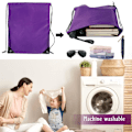 Miniatyrbillede 5 af 5: 2 stk. Lilla snørebåndsrygsække Sports Cinch Sack String Bags Drawstring Gym Bag Draw String Backpack Bulk Swimming String Bags
