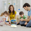 Miniatyrbild 7 av 9: Flytande sandmålning, uppgraderad 3D djuphavsandscen flytande dynamisk display med LED-lampor, hemmakontors skrivbordsdekoration Blue quicksand light