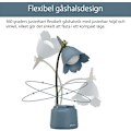 Miniatyrbilde 5 av 7: Søt LED Bordlampe Kawaii Skrivebordstilbehør, Blomst og Fugl Skrivebordslampe USB Oppladbar, 3 Fargemoduser [Klasse A Energi] Blue