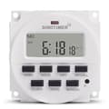 Sinotimer 15,98 tum LCD digital timer 12V DC 7 dagars programmerbar tidbrytare Tm618n-4 maj.5
