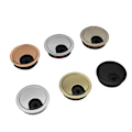 Pikkukuva 2 / 6: 2-pakkauksen Noble 60 mm kaapeliholkki - Kaapelinreikäpeite pöydille, työpöytiin ja työtasoille Triomphe Black
