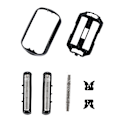 Miniatyrbillede 4 af 6: Passer til BRAUN 3-serie elektriske barbermaskiner 32B 32S 21B 21S netmembran samling integreret bladhoved 32B svart
