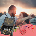 Miniatyrbild 3 av 5: Kan inte låta bli att bli kär i trämusikbox, antika graverade speldosor för kärleksgåva i trä - presenter till älskare (SVART)