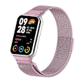 Miniatyrbillede 3 af 5: Type I Magnetisk rem i rustfrit stål Milanese urrem med stik til Xiaomi Smart Band 8 Pro Style K