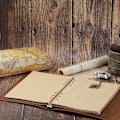 Miniatyrbillede 3 af 5: PU Læder Journal Notebook, Genopfyldelig Rejse Skrive Journaler Dagbog, Gaver til Kvinder, Mænd, Teenagere Piger og Drenge (Brun, A6 5.1\" x 7.2\")