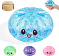 Glitter Socker Dumpling Squishy Mystery Box, Bao Bun Klämleksak, Stresslindrande Leksak (Blå) robin blue