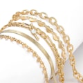 Miniatyrbillede 3 af 5: Boho Lagdelt Link Anklets Sequin Hjerte Ankelkæder Strandfod Smykker til Kvinder og Piger