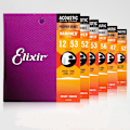 Miniatyrbilde 1 av 4: Elixir Acoustic Guitar Strings Nanoweb Phosphor Bronze Light 16002 11052-012