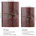 Miniatyrbillede 2 af 5: PU Læder Journal Notebook, Genopfyldelig Rejse Skrive Journaler Dagbog, Gaver til Kvinder, Mænd, Teenagere Piger og Drenge (Brun, A6 5.1\" x 7.2\")