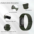 Miniatyrbild 4 av 5: KALEBOL KLB-NLHH-001 Nylon Armband för Fitbit Charge 5/6 med Loop-fäste Style H