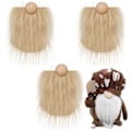 Miniatyrbild 1 av 5: Tomte pärlor och falska skägg 6st / set Faux Fur Dwarf Beard Wood Bead För Jul Plysch Tomte Docka Handgjorda DIY Hög kvalitet Khaki