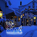 Miniatyrbilde 3 av 3: LED snømann julebelysning utendørs juledekorasjoner utendørs juledekorasjoner amerikanske julelys utendørs figurer snømann dekorasjon