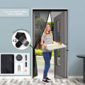 Miniatyrbillede 4 af 5: FORTYKKET Myggenet Magnetisk Dør 80x220cm Meget Tæt Mesh Myggenet Magnetisk Dør Flue Gardin Insekt Afvisende, Sort