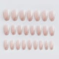 Miniatyrbillede 1 af 3: 24 stk. Tryk på negle Medium længde Kiste Falske negle Pink French Tip Tryk på negle Blanke falske negle