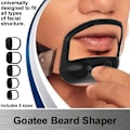 Miniatyrbilde 3 av 10: Barbermal for menn, 5 stk. Skjeggbarbermal 5 Størrelser Presis Trimmeskjegg Formingsstyling Guide Shaper Perfekt for hårfestelinje, kanting White