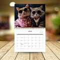 Miniatyrbillede 9 af 10: 2025 Modekatte Kalender 12 Måneder Spiralkalender Sød Katte Vægkale